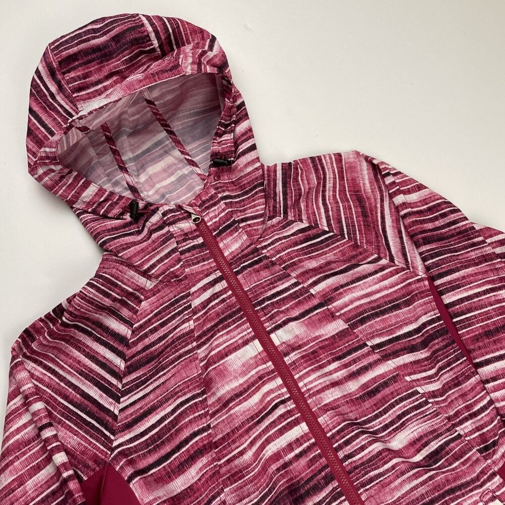 Marmot Muse Windbreaker Jacket Women’s M Hooded Purple Lightweight Thumbholes